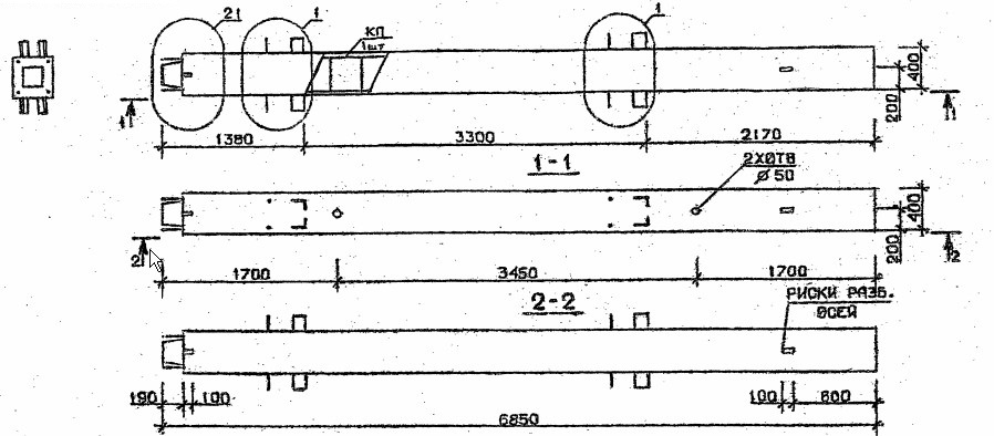 Колонна 1КН 33.69-9-с Серия 1.020.1-2с/89