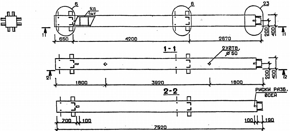 Колонна 2КВ 42.75-1-с Серия 1.020.1-2с/89